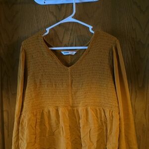 Mustard Yellow Long Sleeve Top